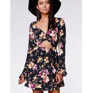 Kendall & Kylie floral cut out dress Medium
